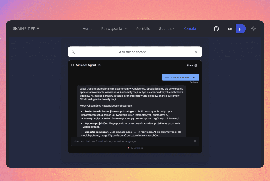 Chatboty i Agenci AI dla Biznesu